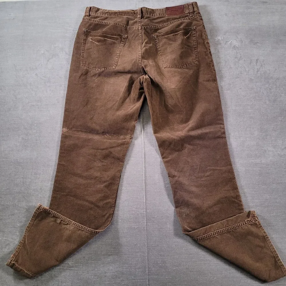 Polo Ralph Lauren Corduroy Pants Mens 37x34 Brown Straight Leg Chino Ribbed Pant
